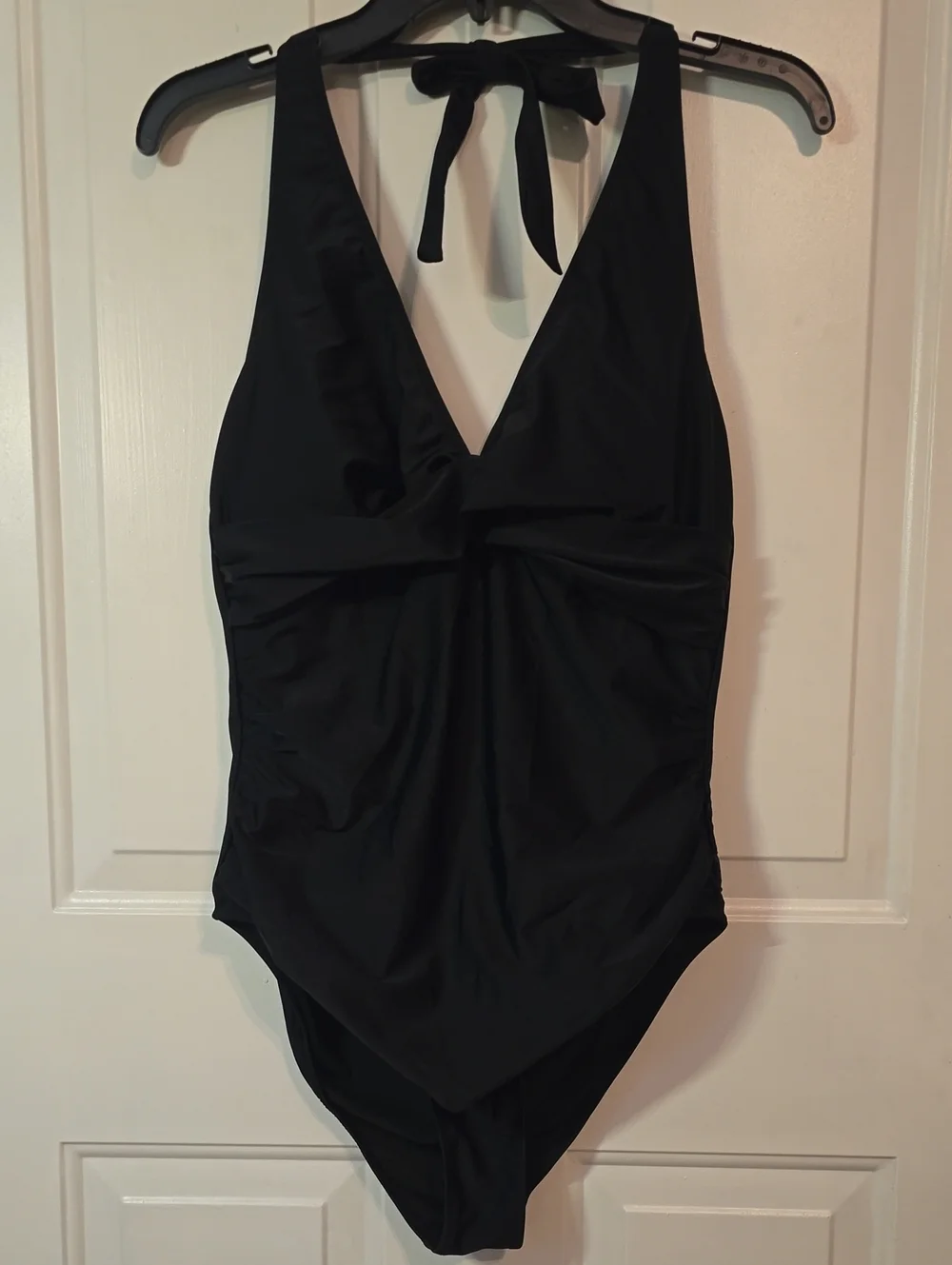 Black Halter One-Piece Swimsuit - Women Swim
